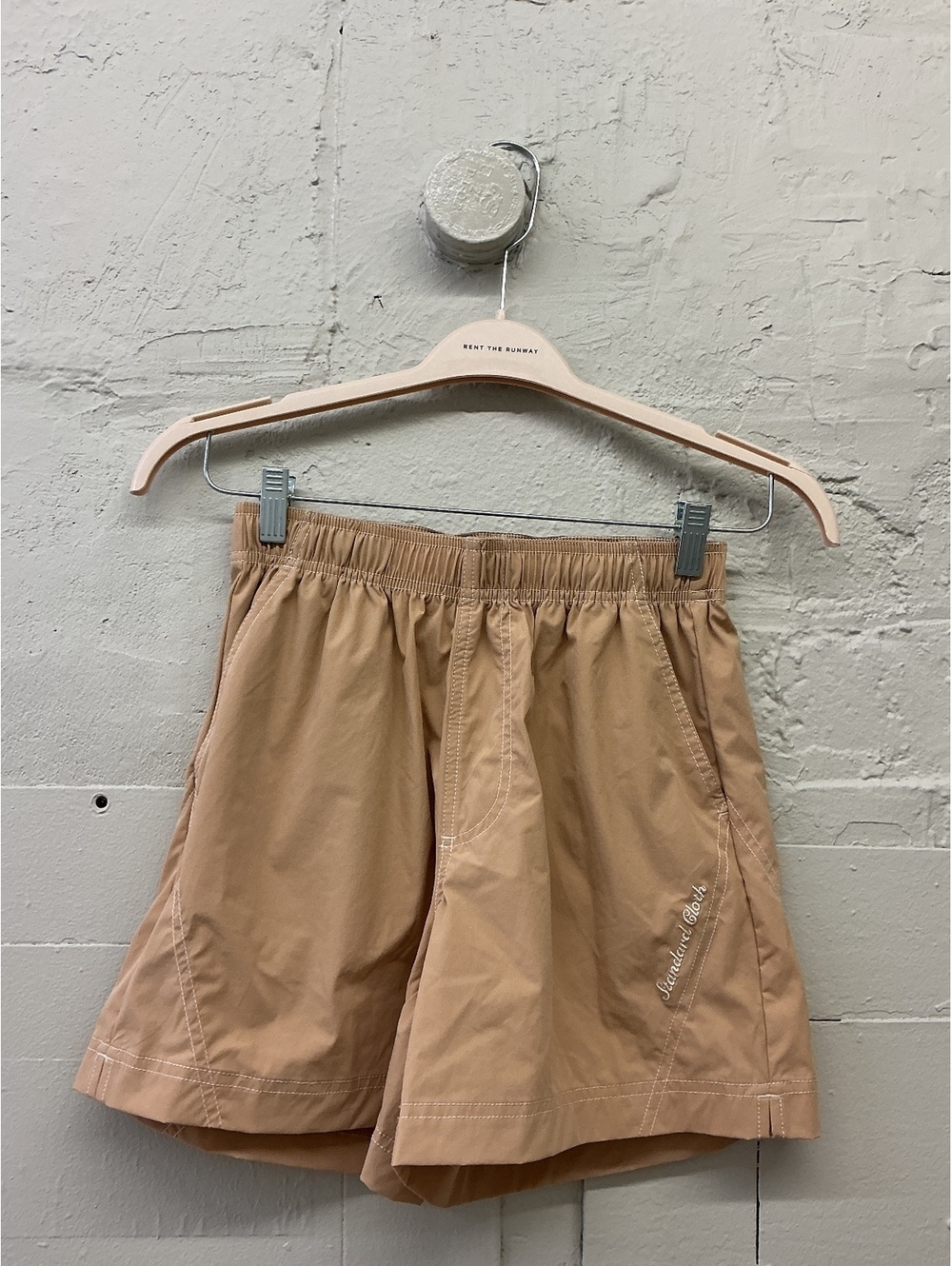 Standard Cloth Tan Elastic Waist Shorts